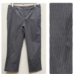 Norma Kamali Black Grey Stripe Pixie Ankle Pants